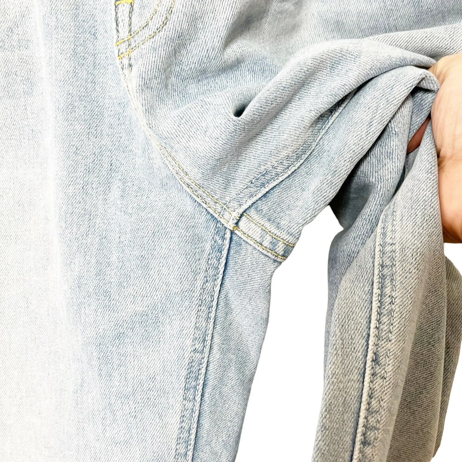 MOTHER Pleated Peg Jeans Thanks Again Wash Women’s Size 25 High Rise Cropped Blue - Image 5