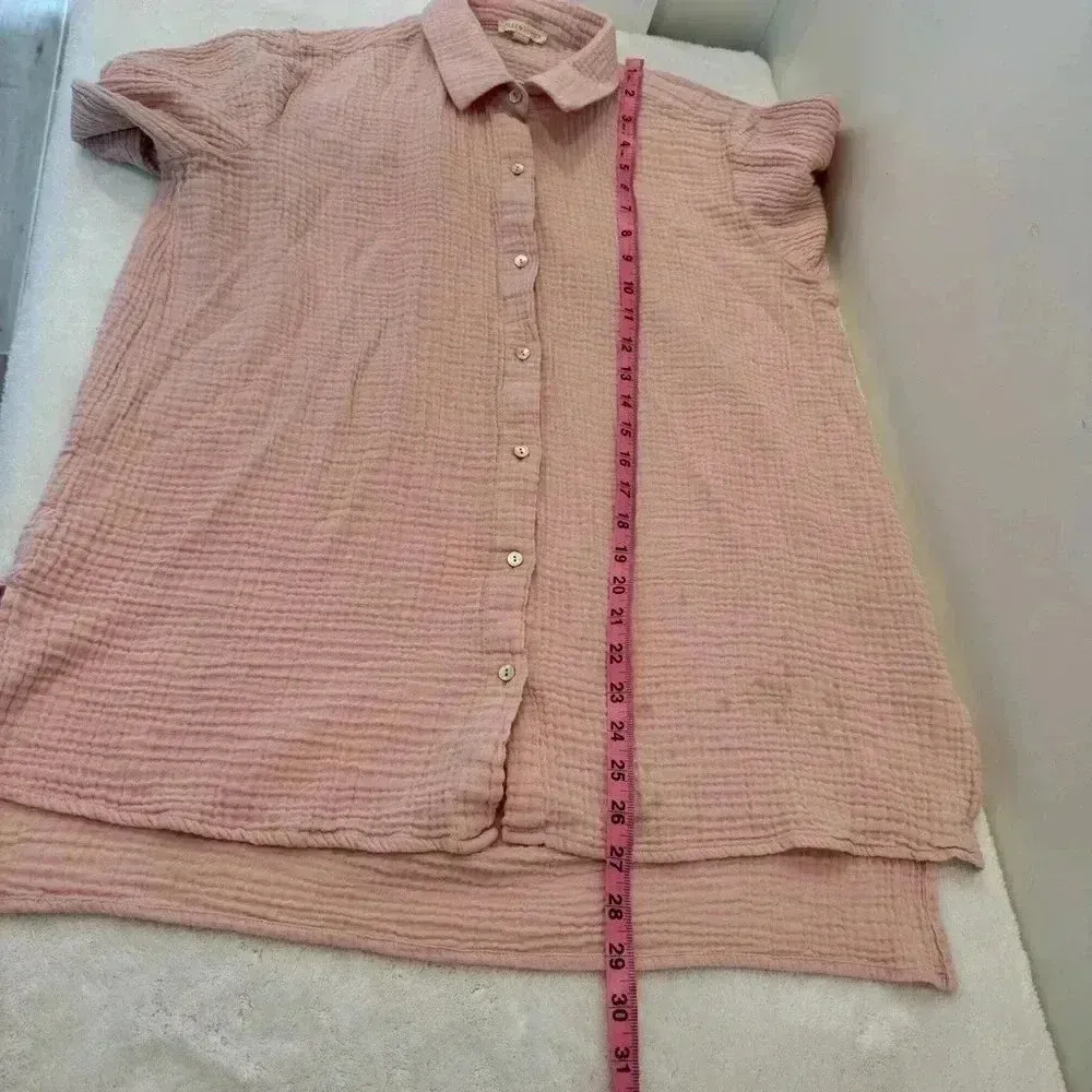 Eileen Fisher Organic Cotton Gause Classic Collar Shirt size s - Image 7