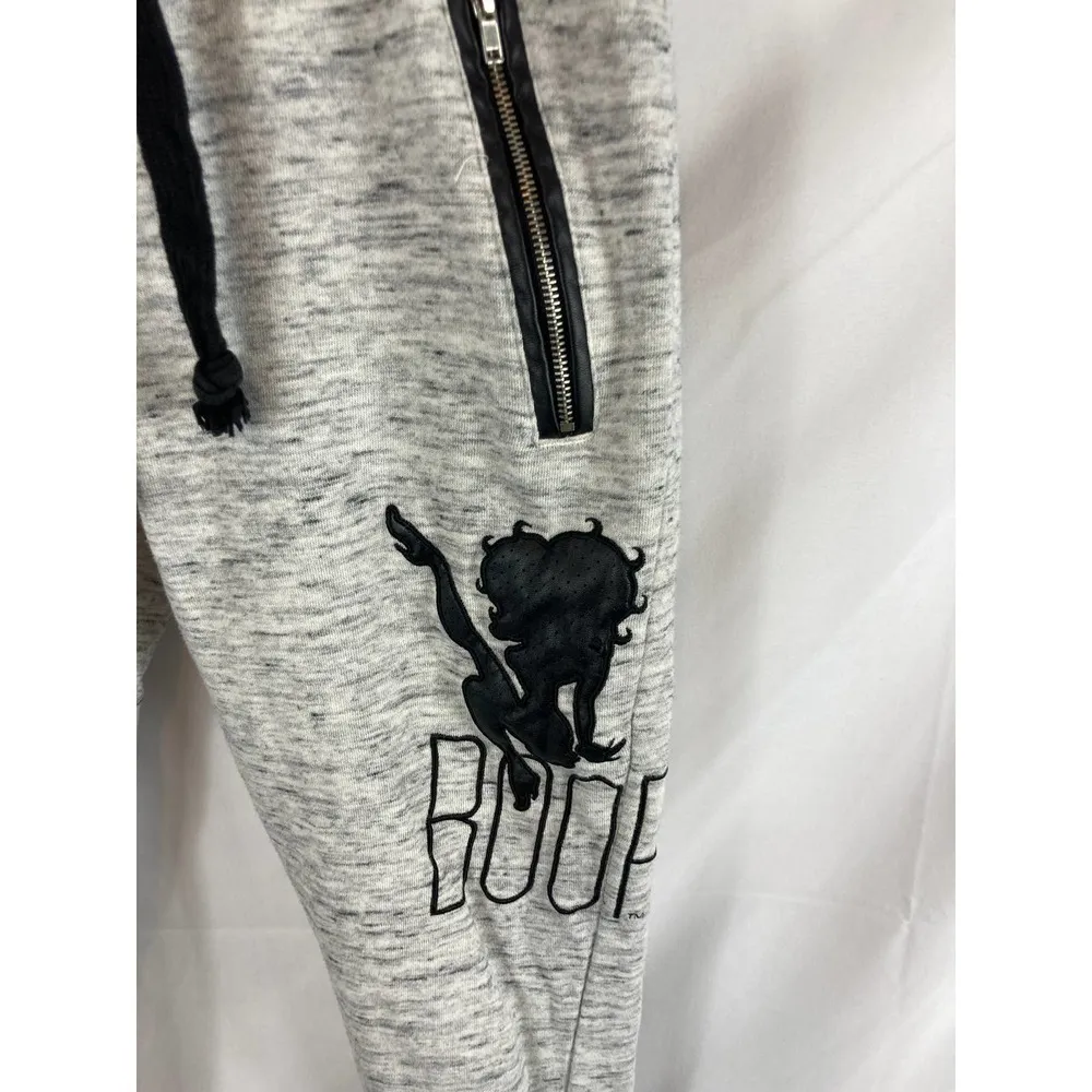 Universal Studios Betty Boop Heather Grey Jogger sweatpants Size XS - Image 2