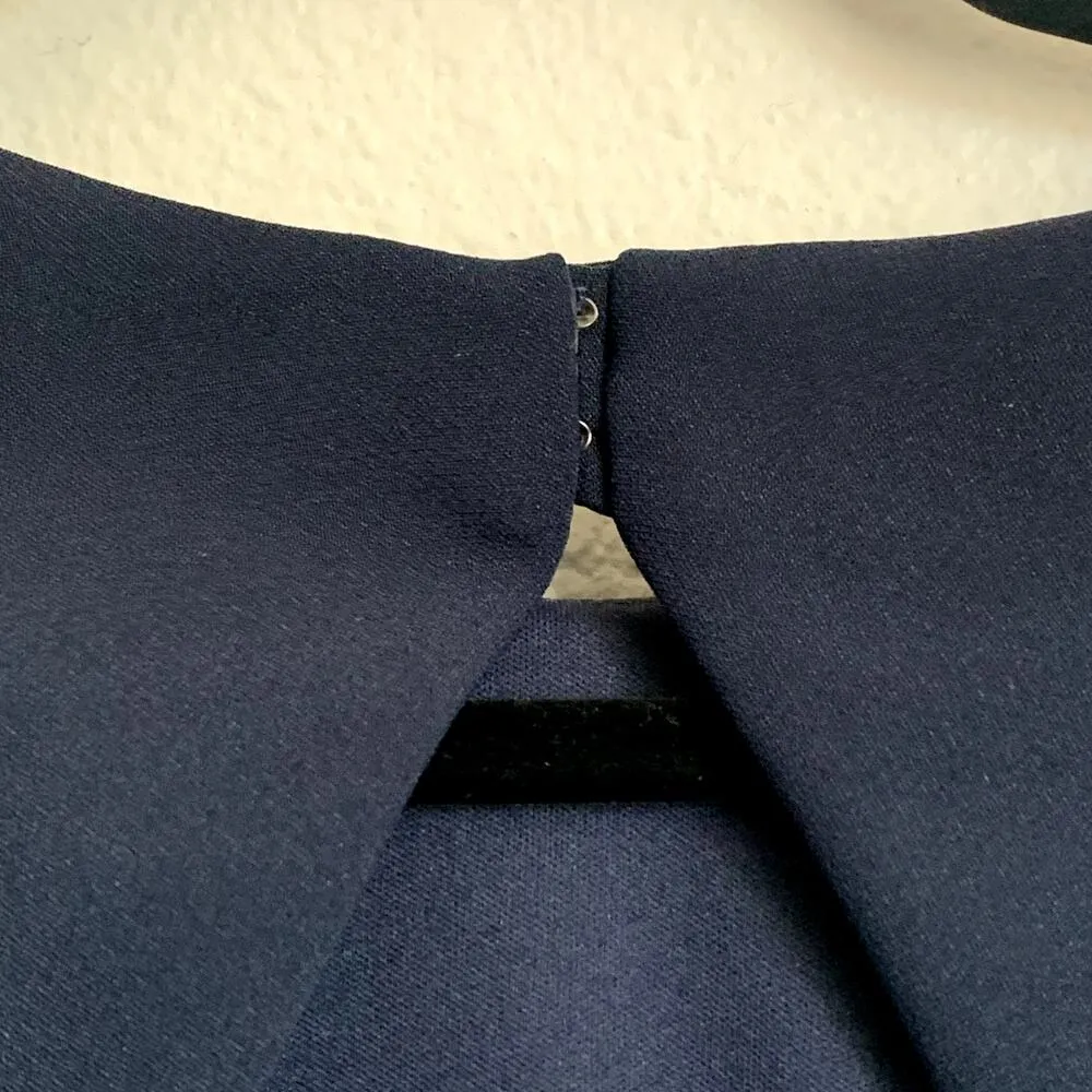 NWT Dessy Collection Diamond Cutout Back Trumpet Gown Slit in Midnight Navy Blue Size 10 - Image 8