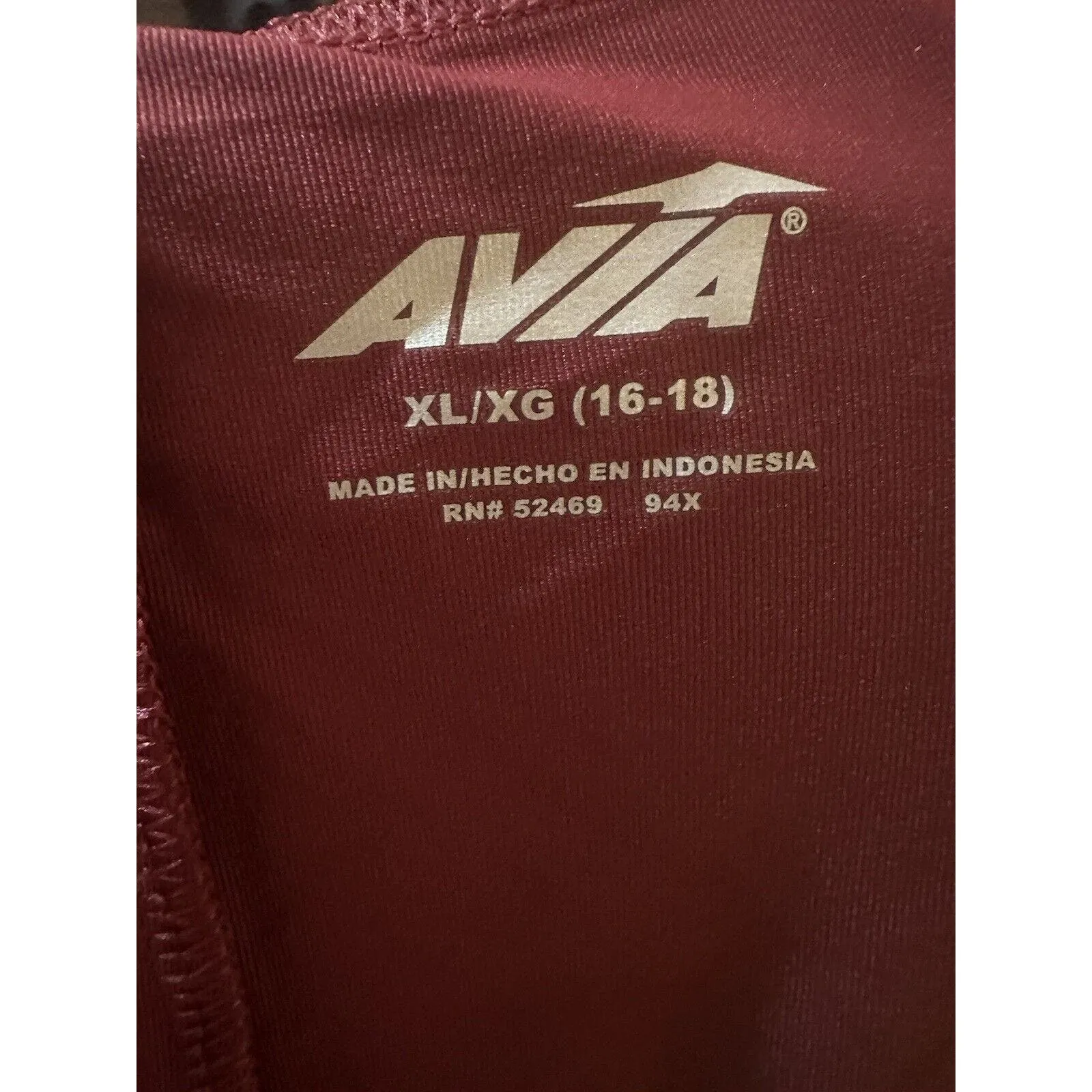 Avia‎ Women Running Athletic Gym Shorts XL Burgundy Mesh Hem Pockets Drawstring - Image 8