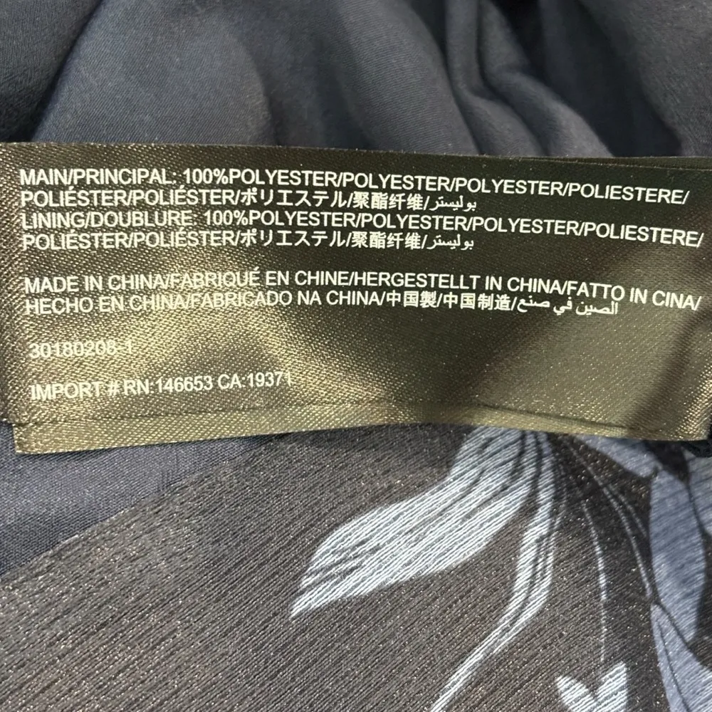 Keepsake The Label Navy Blue Stencil Floral Stand Tall Mini Tiered Skirt XS NWT - Image 6