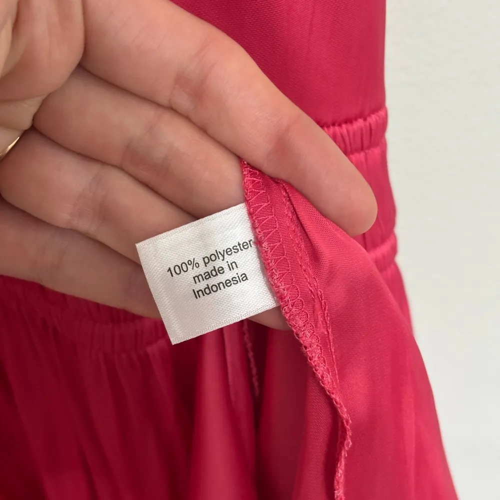 NWT Lane Bryant Satin Flutter Sleeve Ruffle V-Neck Midi Dress in Pink - Size 16 - Image 9