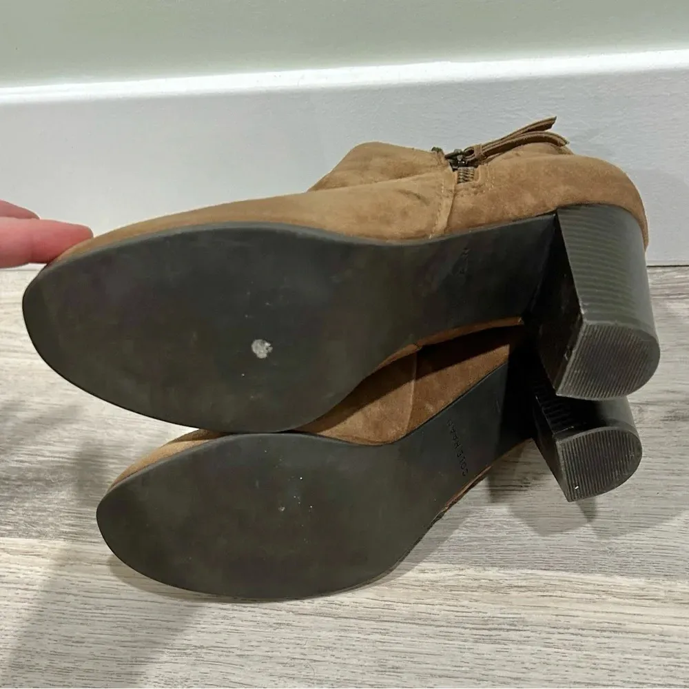 Cole Haan Davenport Bootie Brown Suede Leather Ankle Boots Block Heel Size 7.5 - Image 5