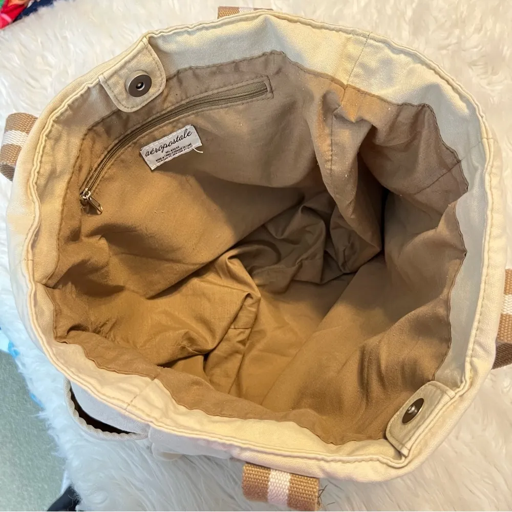 Free w/ any purchase Aeropostale Canvas Tote Bag Snap Closure - Image 6