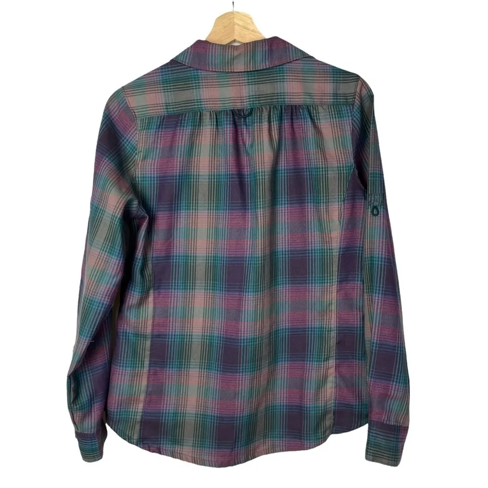 Woolrich Blue & Purple Plaid Long Sleeve Button Down S - Image 2