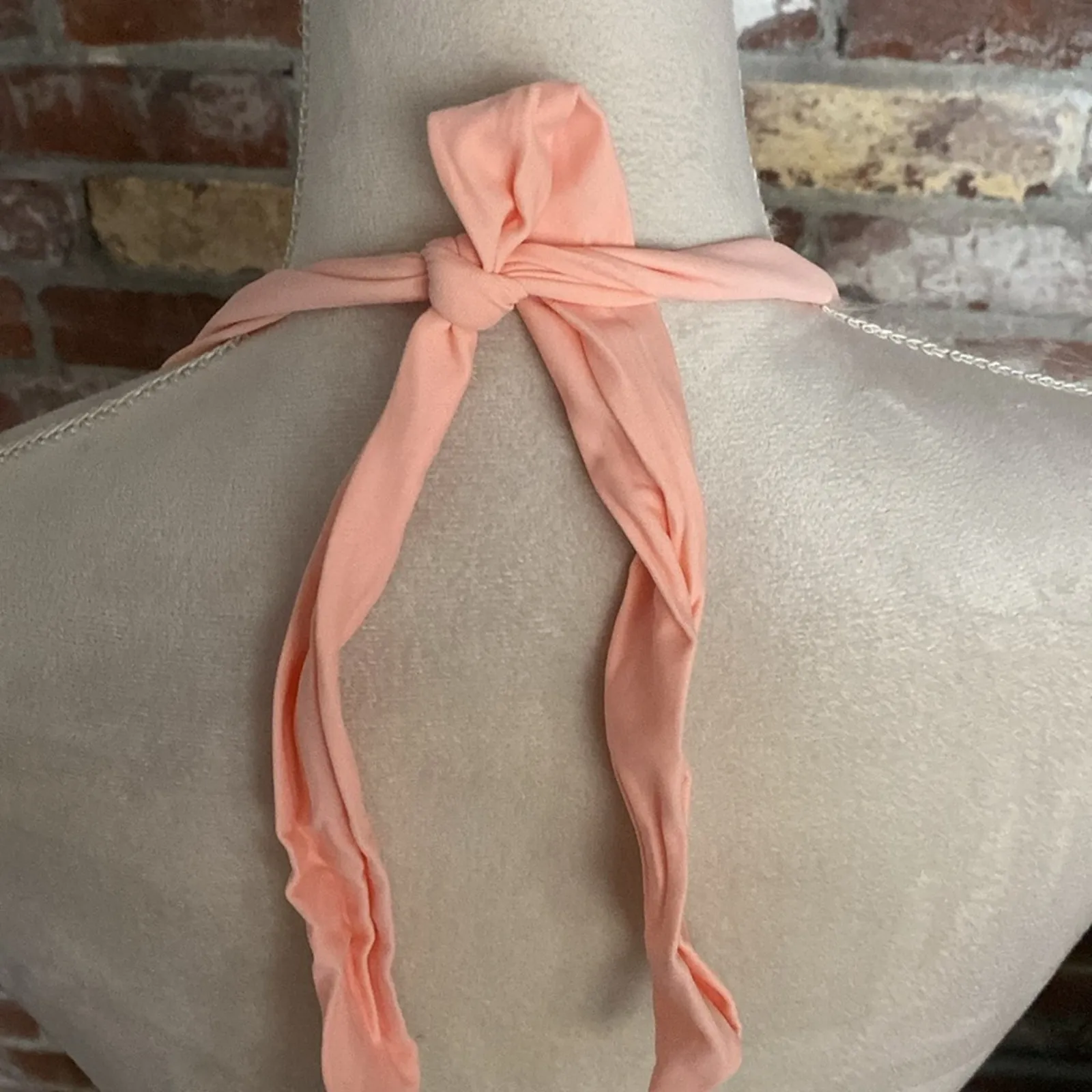 Light Pink Padded V Neck Halter Bikini Top Size L Size L - Image 5