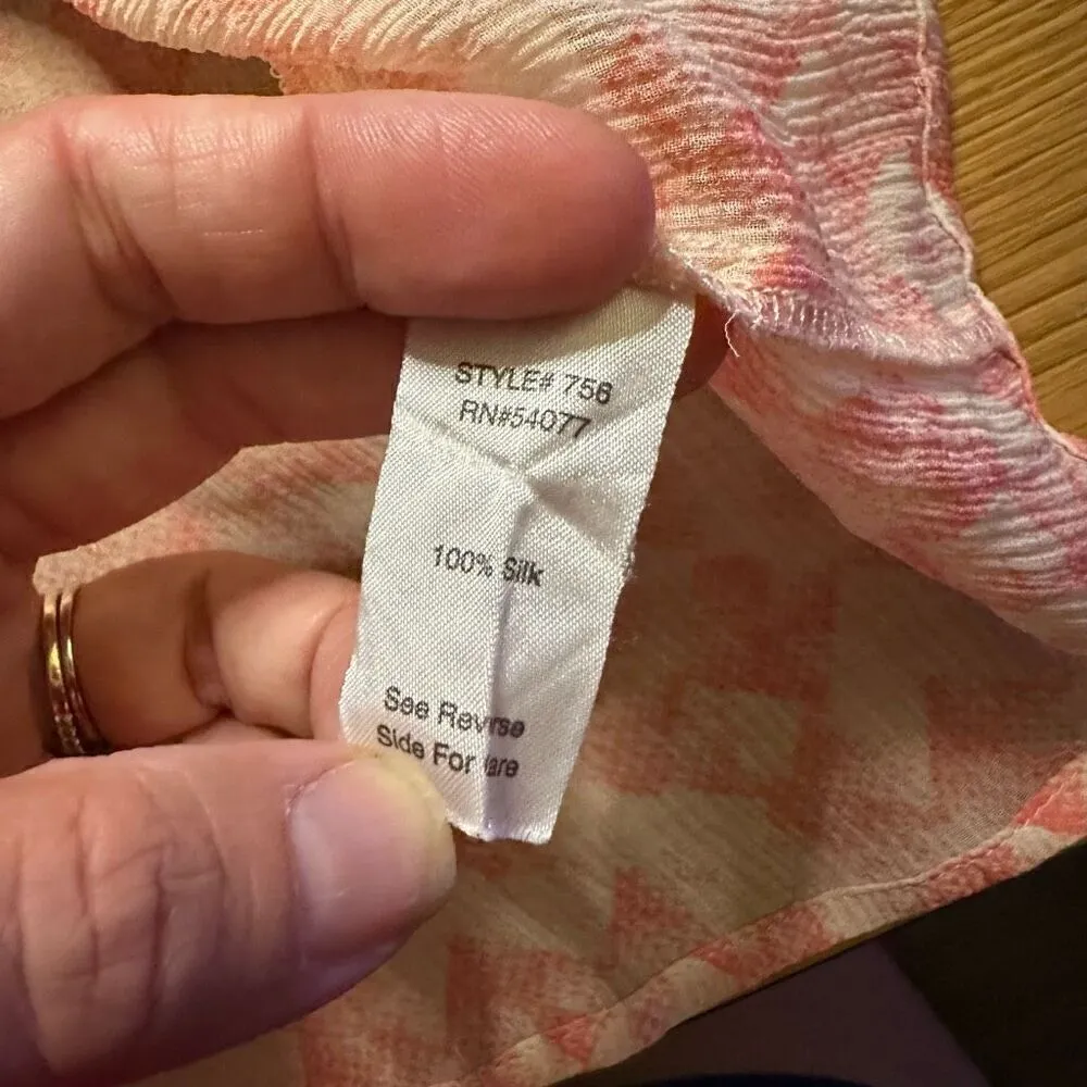 CAbi 100% silk shear blouse m - Image 3