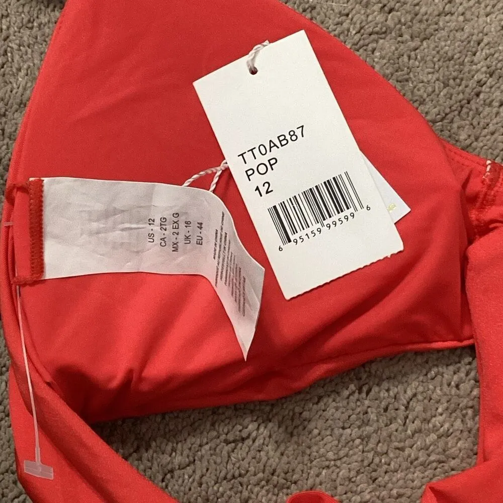 New. Trina Turk poppy red bikini top. Size 12. Retails &89 - Image 7