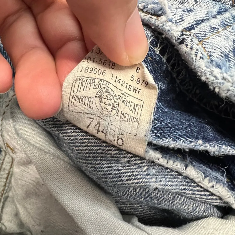 Vintage LEE Juniors High Waist Tapered Acid Wash Jeans Size 5 24x30 Long 80s/90s - Image 7