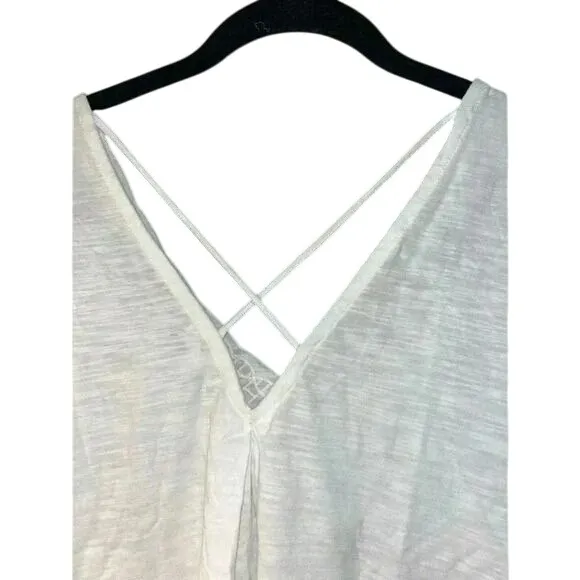 Love On A Hanger White Lace V-Neck Cap Sleeve Blouse Romantic Summer Top Size‎ S - Image 6