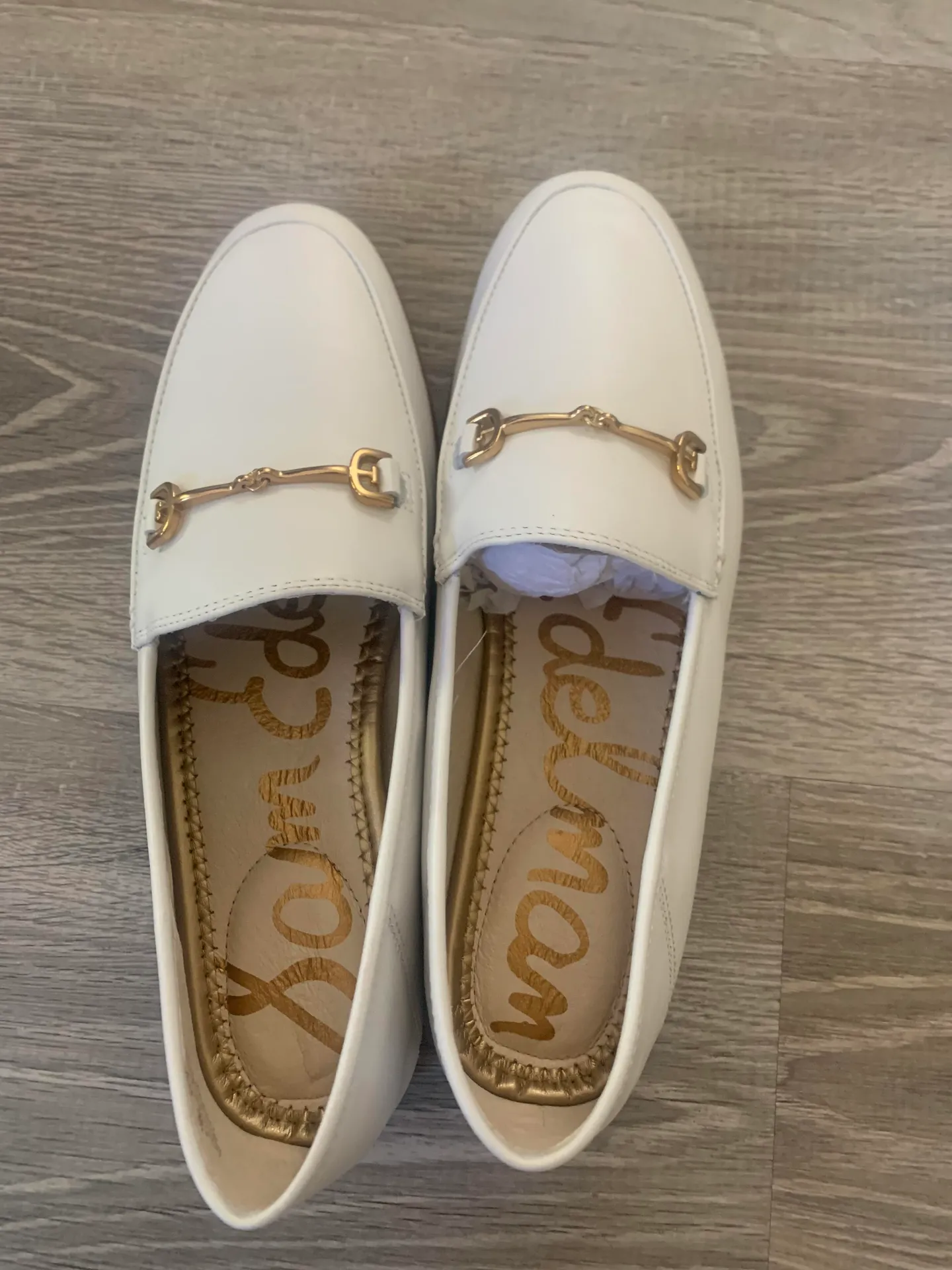 Sam Edelman White Leather Slip On Loafers - Image 5