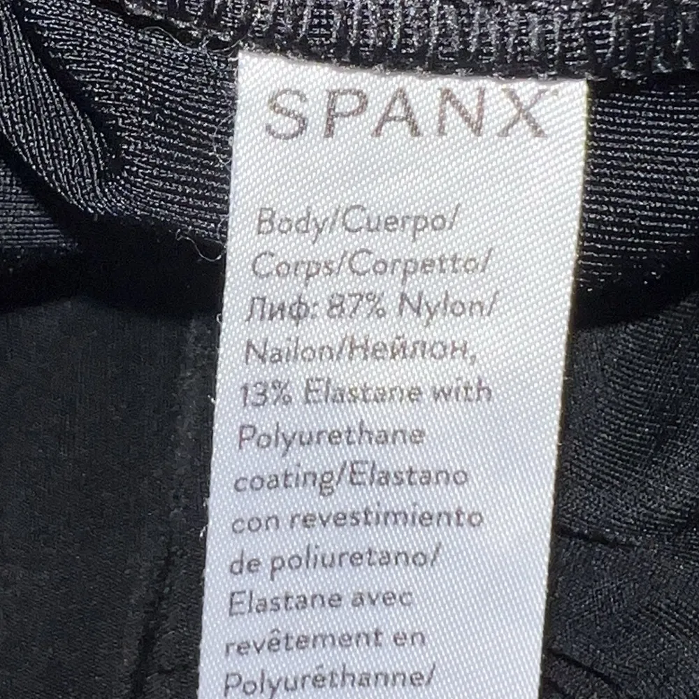 Spanx Women Black Faux Leather Tummy Control Shapewear Pull On Leggings Large LT - Image 10