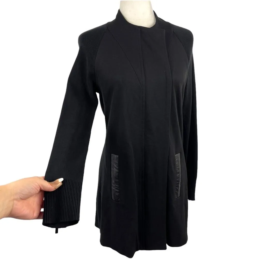 Cabi Tailored Ponte Knit Coat Black Full Zip Soft Shell Stretch 3351 Womens XS - Image 5