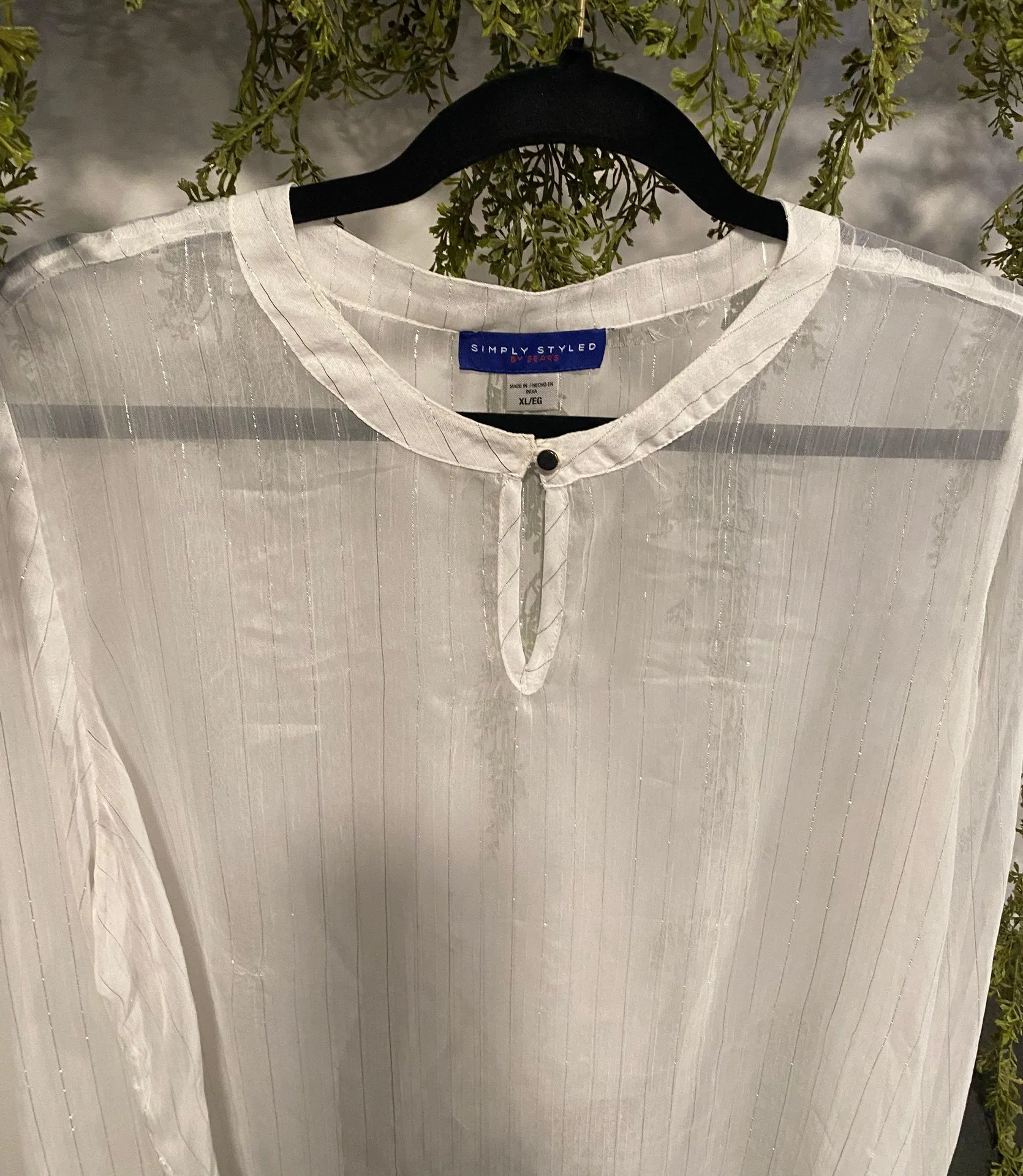 simply styled Sheer White Blouse - Image 2