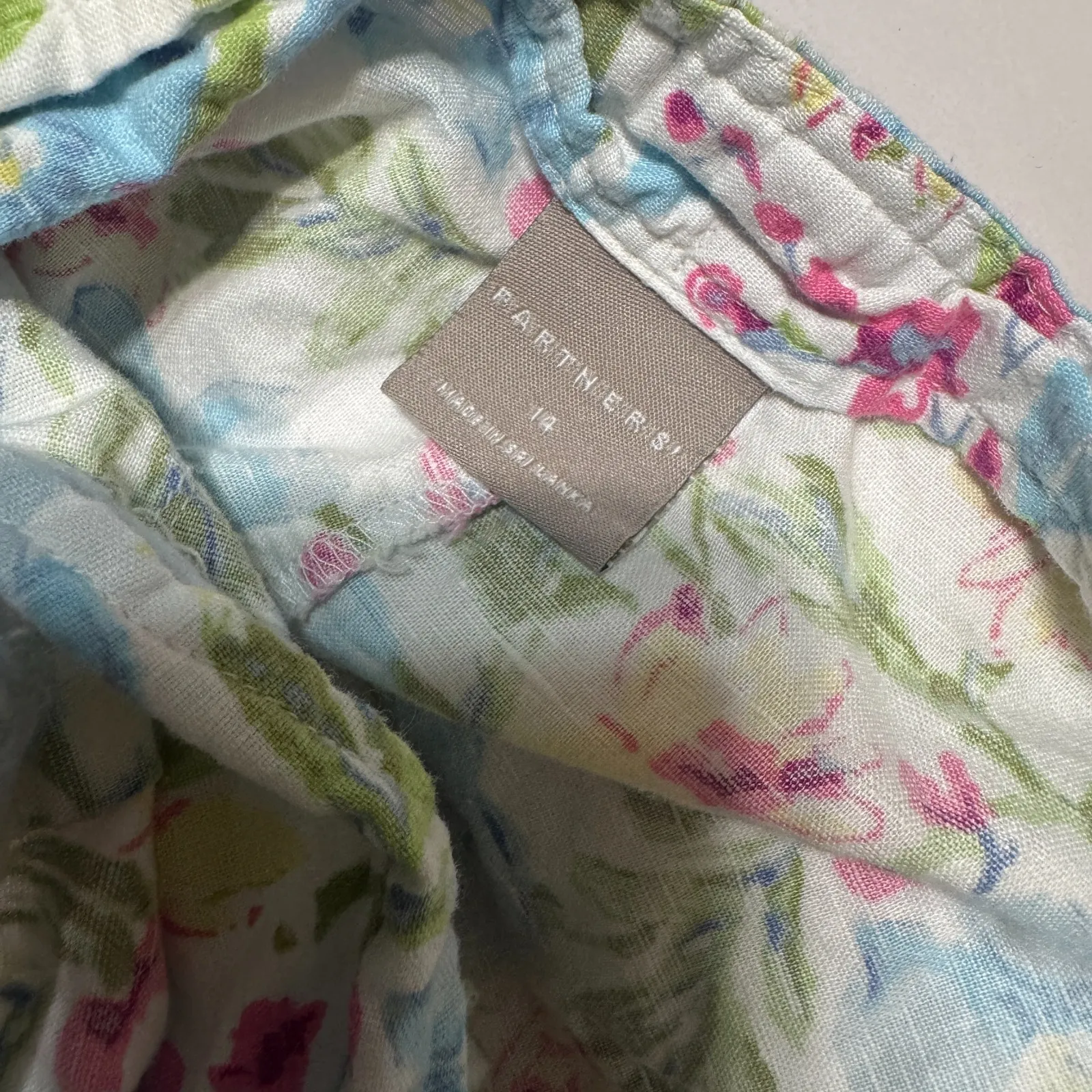 Partners Linen Blend Tennis Skort wrap skirt floral sz 14 pickleball golf preppy White - Image 6