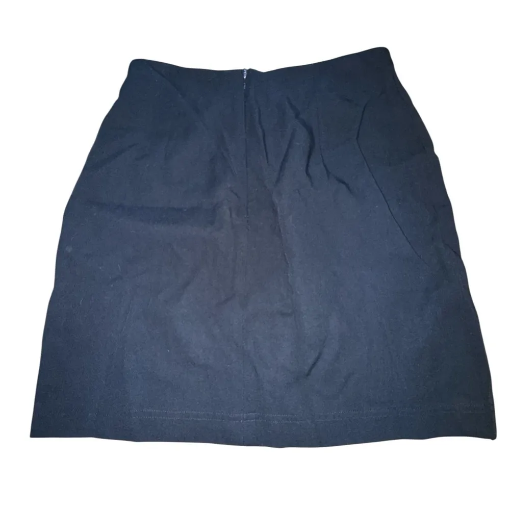 Ann Taylor Navy A-Line Skirt with Button Detail - Image 4