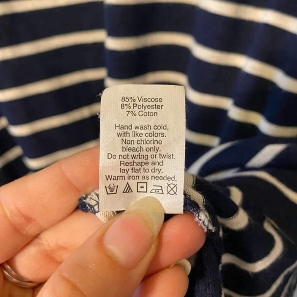 Madewell | Striped Crewneck 3/4 Sleeve Tunic T-Shirt Dress Sz Small - Image 8