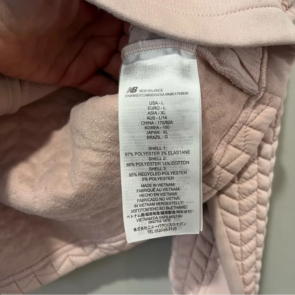 New Balance Heatloft Athletic Jacket Size Large Full Zip Pink WJ13118 - Image 6