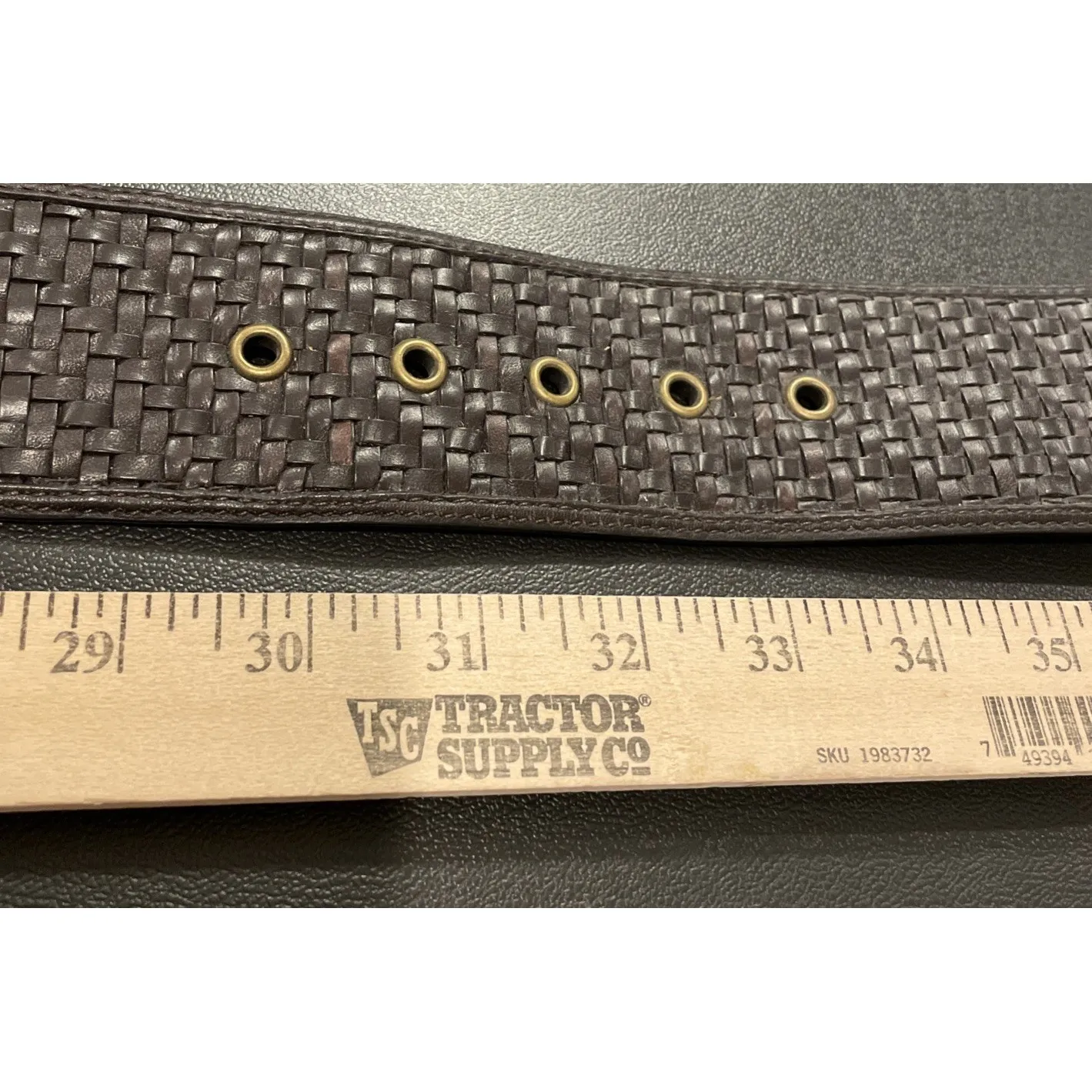 Banana Republic Womens Medium Wide Brown Woven Braided‎ Leather Belt Boho Preppy - Image 5