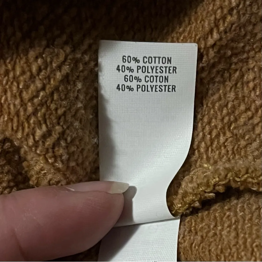 Aerie Tan-Brown Turtleneck French Terry Cloth Top, Size XS - Image 5