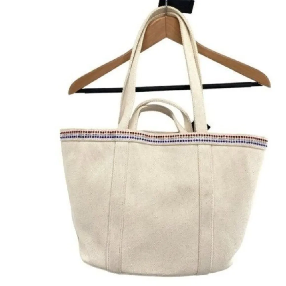 INC International Concepts Alyssaa Canvas Htfix Red White Blue Tote Bag - Image 6