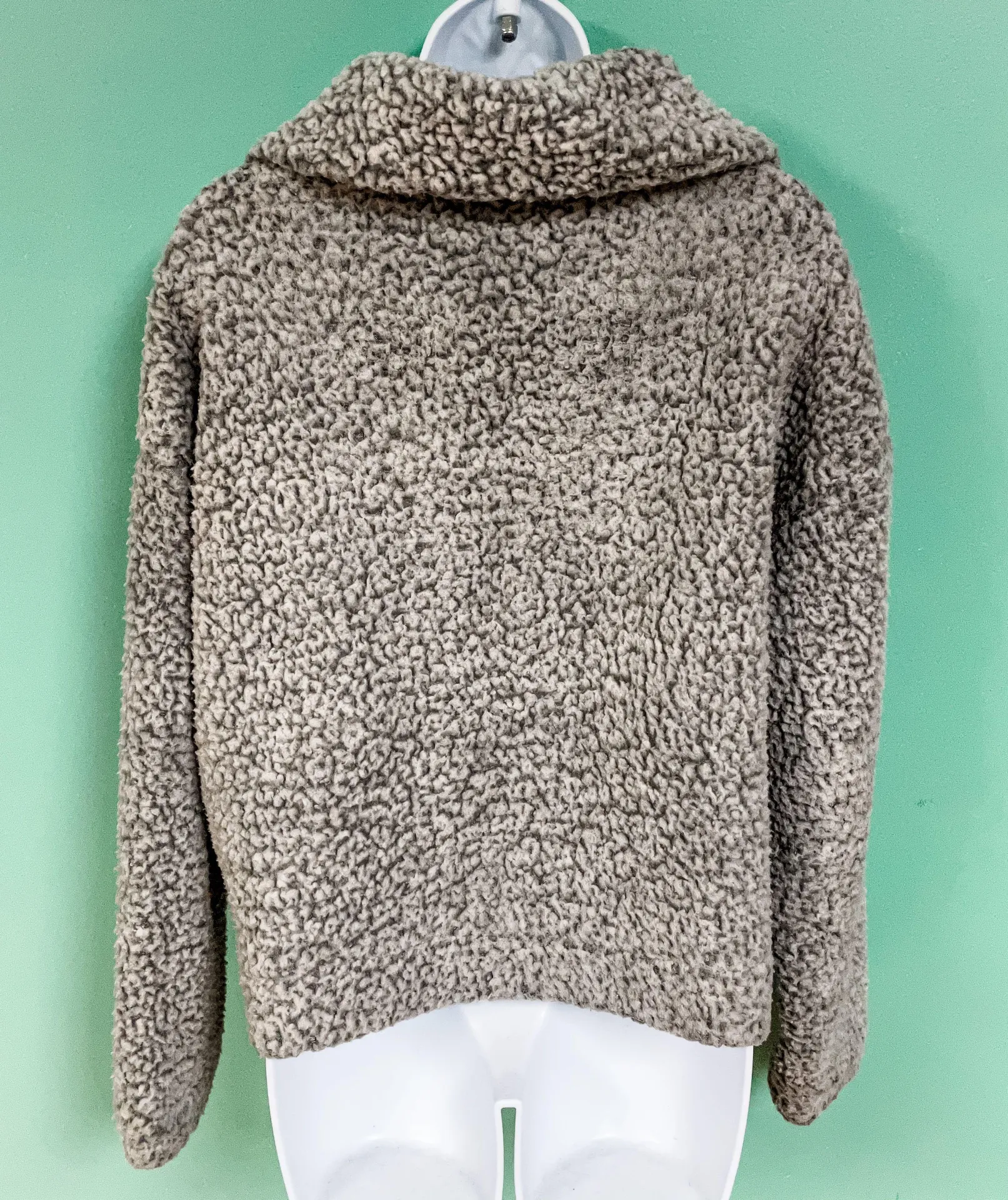 Thread & Supply ASOS Gray Sherpa Wubby Pullover - Image 3