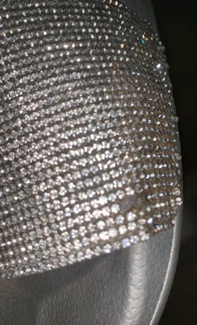 Silver Rhinestone Slides - Image 2