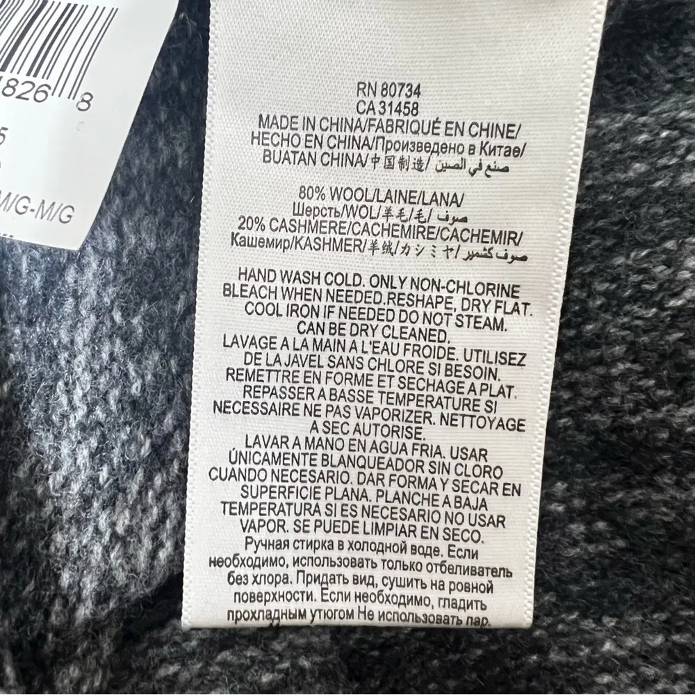 BCBMAXAZRIA Cashmere Wool Gray Oversize High Low Tunic Sweater Size M/L - Image 10