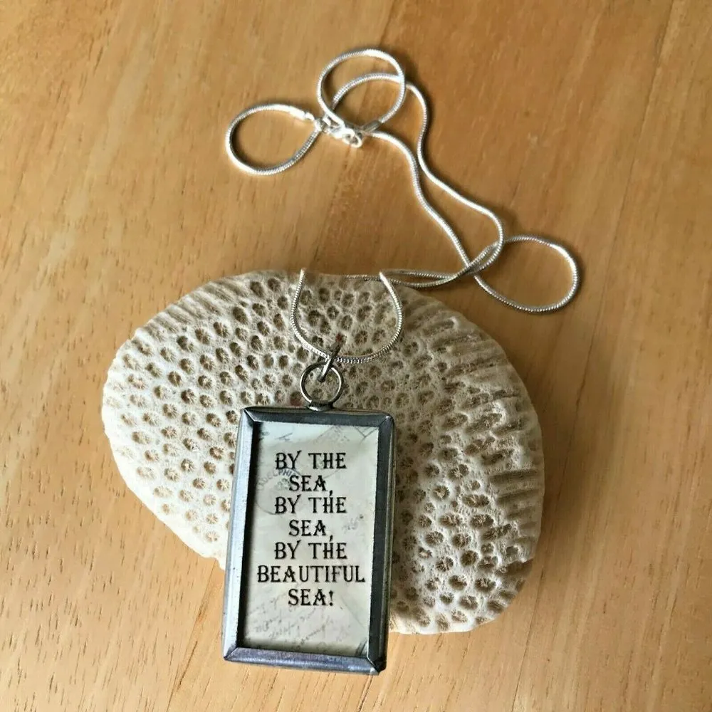 By the Sea Handmade Pendant Seashell Reversible - Image 3