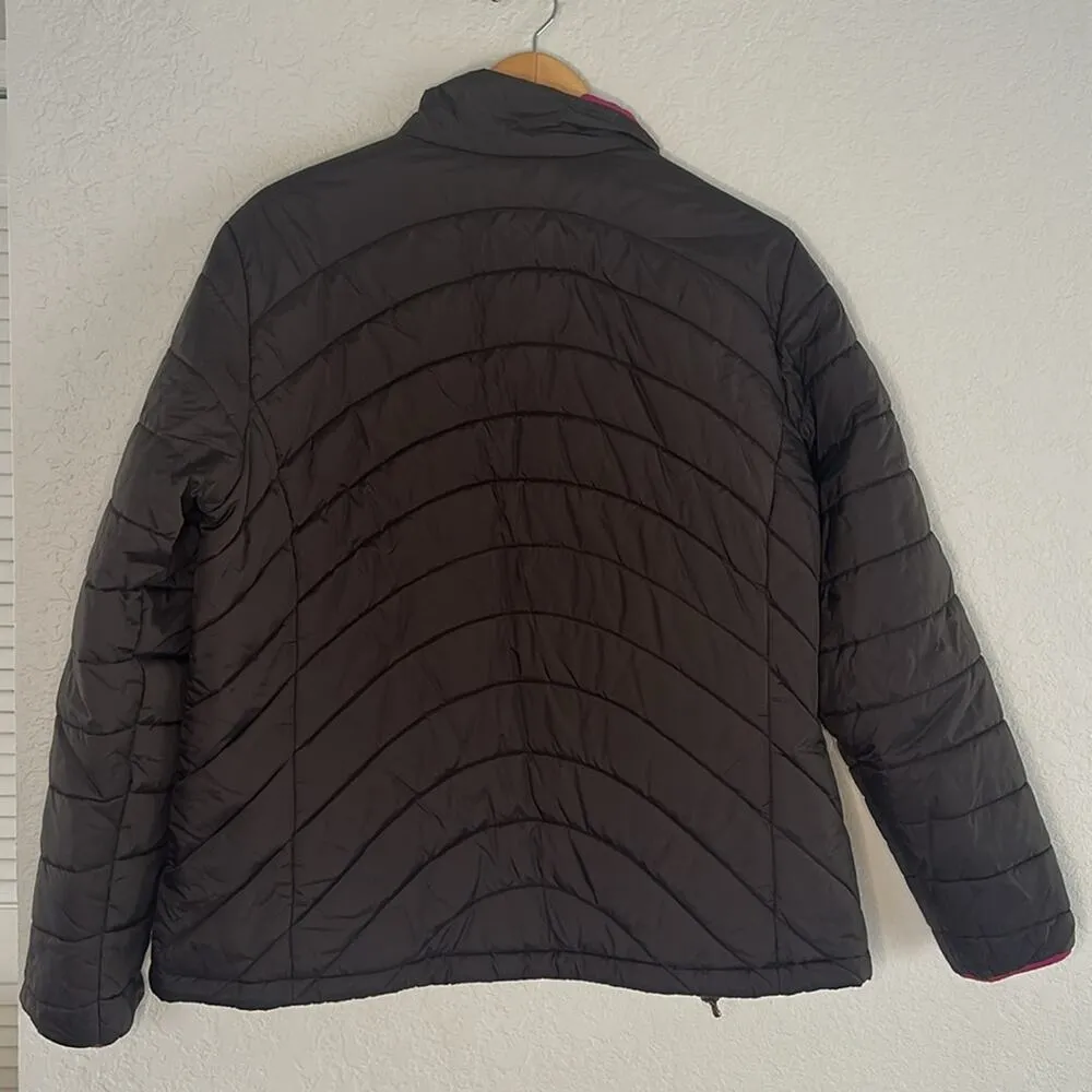 Lands’ End Nylon Puffer Chocolate Brown Size XL Full Zip Pockets Preppy Outdoor - Image 5