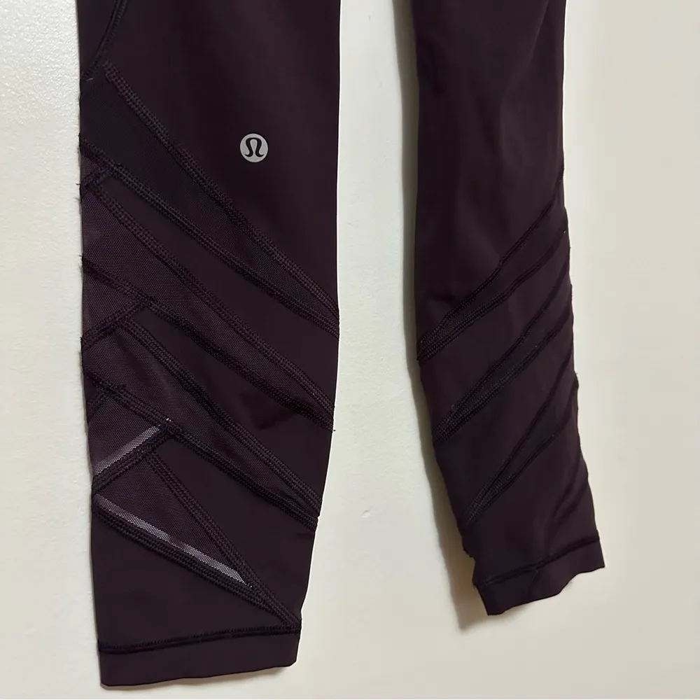 Lululemon Motionful 7/8 Tight 25” Black Cherry plum purple zip pocket mesh - Image 6