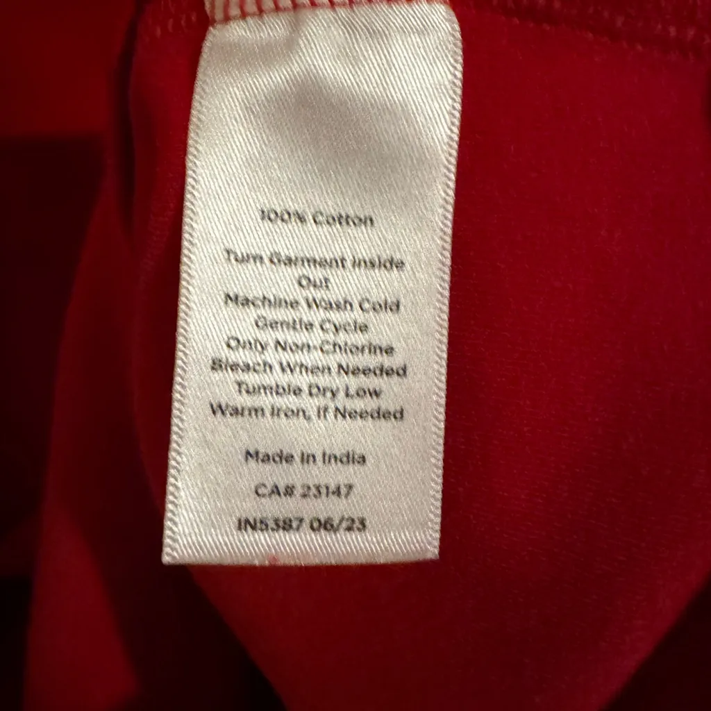 Talbots Snap Button Detail Knit Dress Red Mini Size Small - Image 6