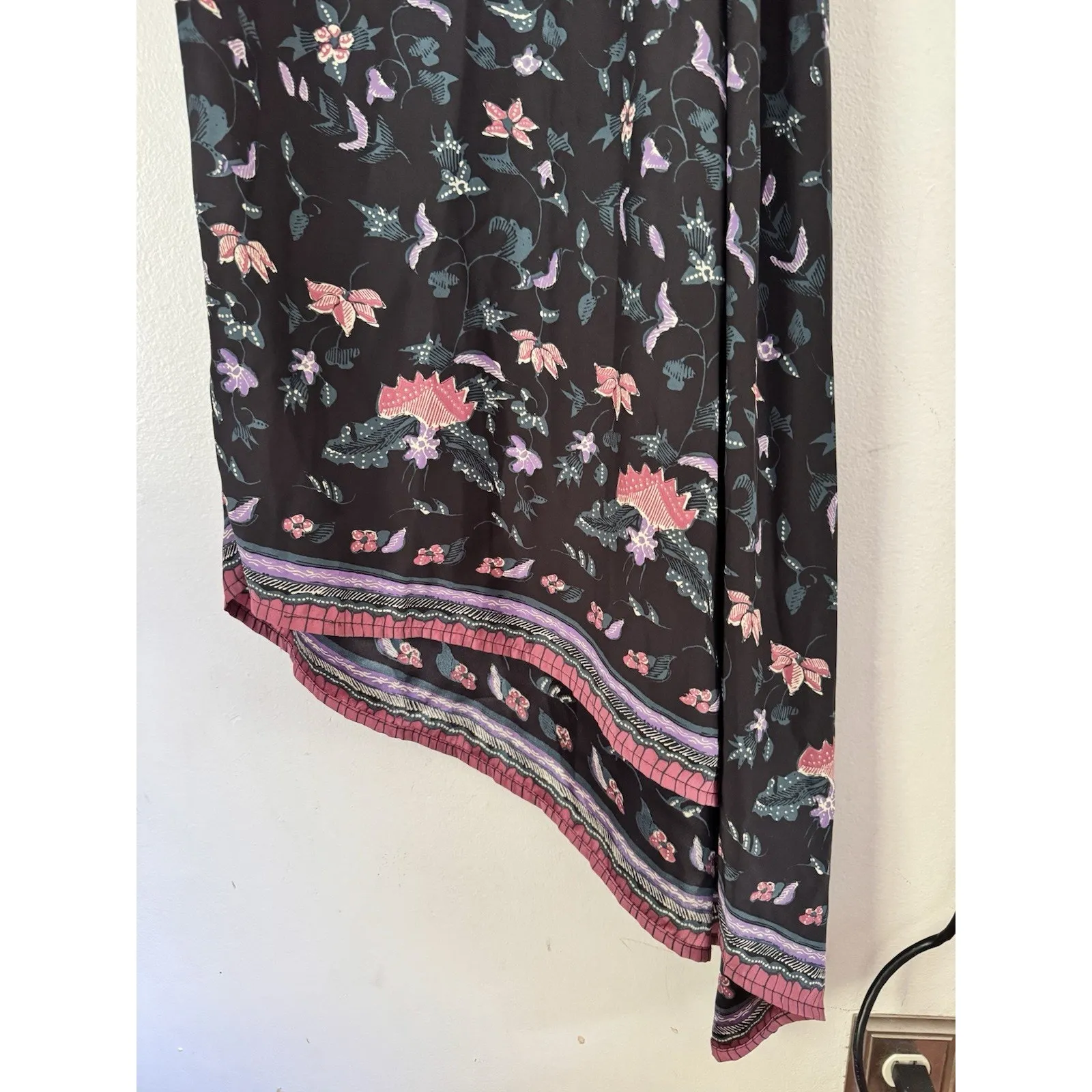 Natalie Martin Ashley Dress In Dahlia Indigo Size XS Satin Asymmetrical Hem - Image 7