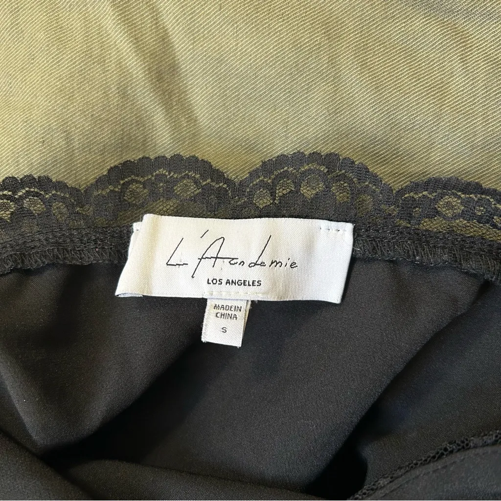 L’Academie Revolve Black Lace Shoulder Tank Top - Image 5