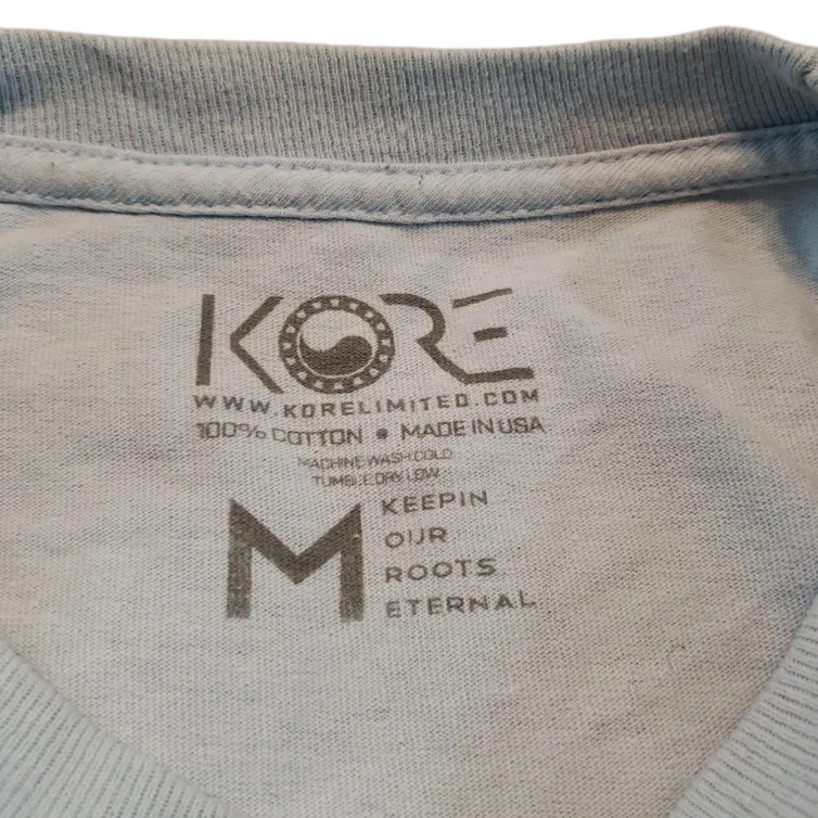 KORE Korelimited Shirt Size Medium Keepin Our Roots Eternal Long Sleeve Graphic Tee Graphic Print T-Shirt Unisex Sky Blue - Image 6