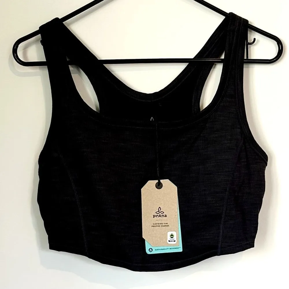 NWT Prana Becksa Bralette in Black Heather - Size Medium - Image 2