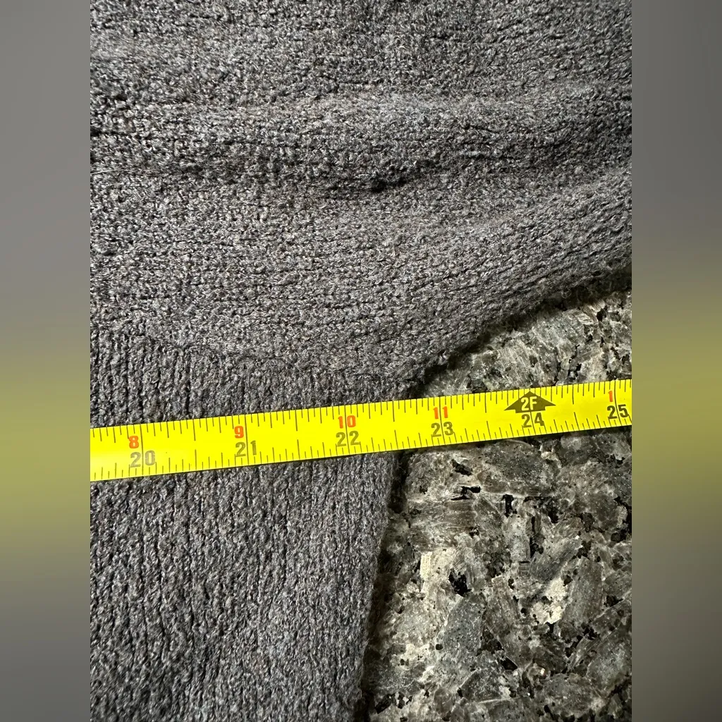 Peruvian Connection  Grey Scoop Neck Sweater Dress Women’s Size Medium Large M L - Image 7