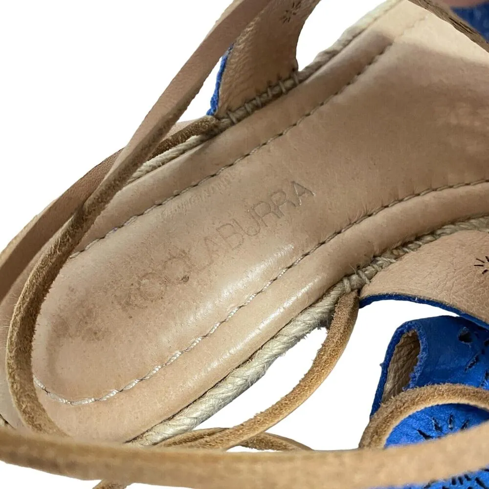 KOOLABURRA Kanita Laser Cutout Thong Sandals Blue EUR 36 - Image 7