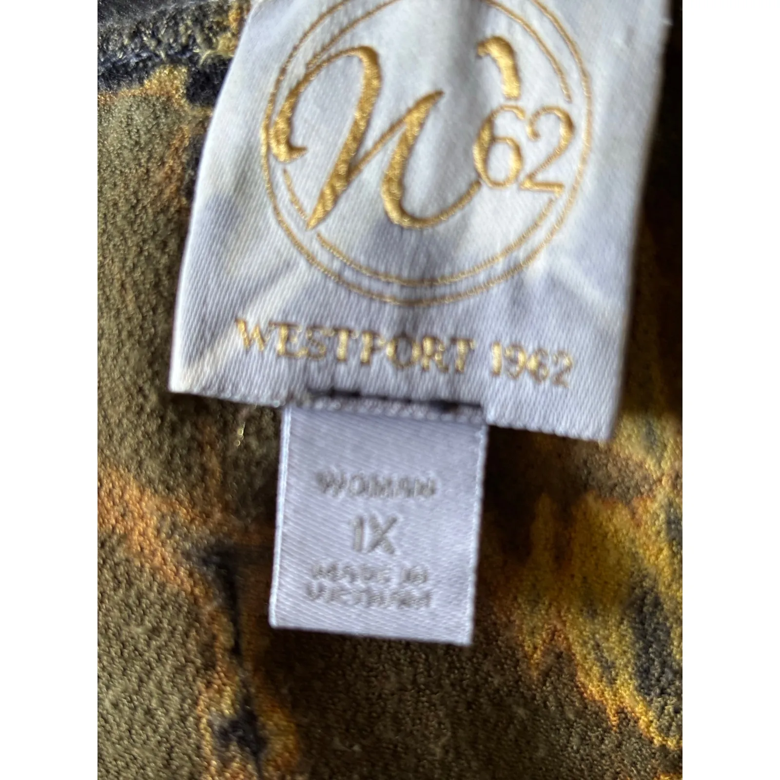 Westport 1962 Women's Tie Dye Tunic Top - Size 1X - Brown Gold‎ Beige - Image 7