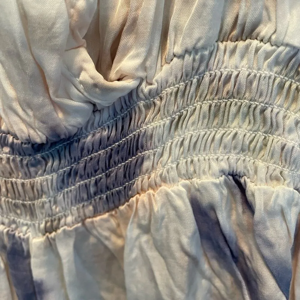 Surf Gypsy  Tie Dye Blue Sky Beach Romper Size Medium NEW - Image 6