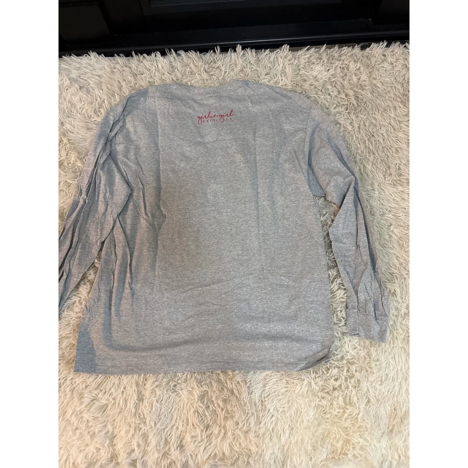 Gildan Merry Christmas Ornament Graphic Long Sleeve T Shirt Women 2XL Gray NWOT - Image 3