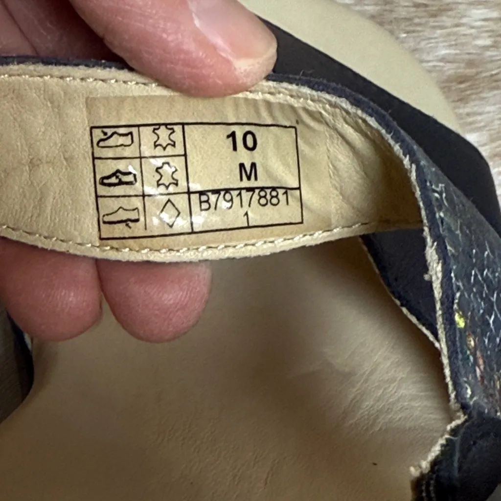 NEW SAS heather wedge Sandal Size 10M B13 Blue - Image 13