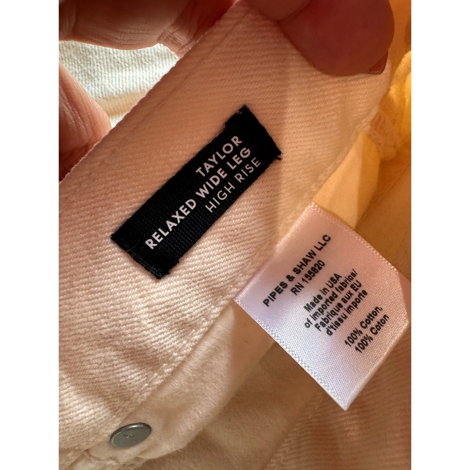 Veronica beard Ecru TAYLOR CROPPED WIDE-LEG high rise JEAN size 32/ US 14 - Image 11