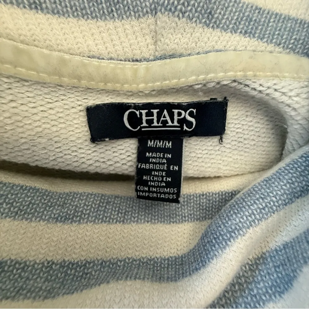 CHAPS ‎ Cowl Neck Striped Sweater Size Medium - Image 4