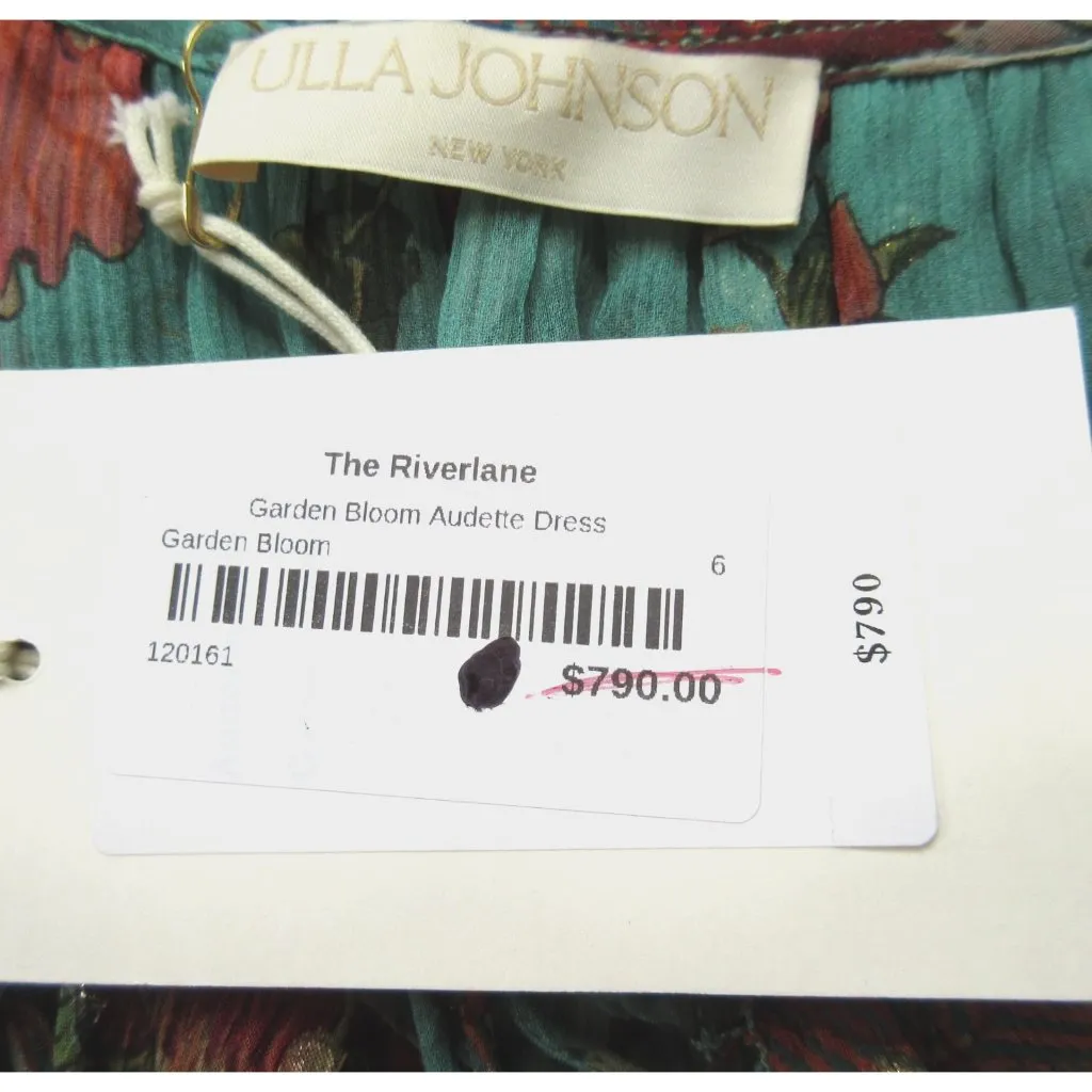 NWT Ulla Johnson Audette in Garden Bloom Floral Silk Chiffon Midi Dress 6 $790 - Image 5