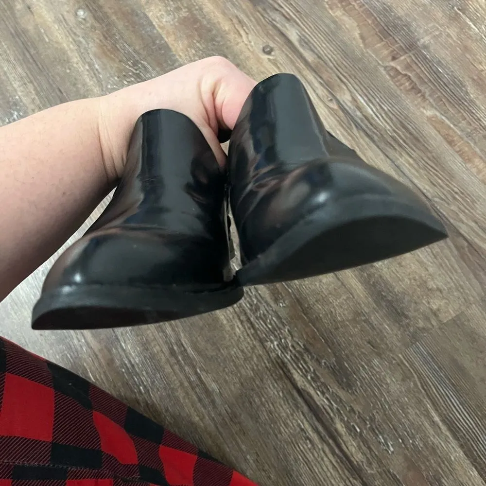 Jeffrey Campbell Leather Black Boots Size 9 - Image 10