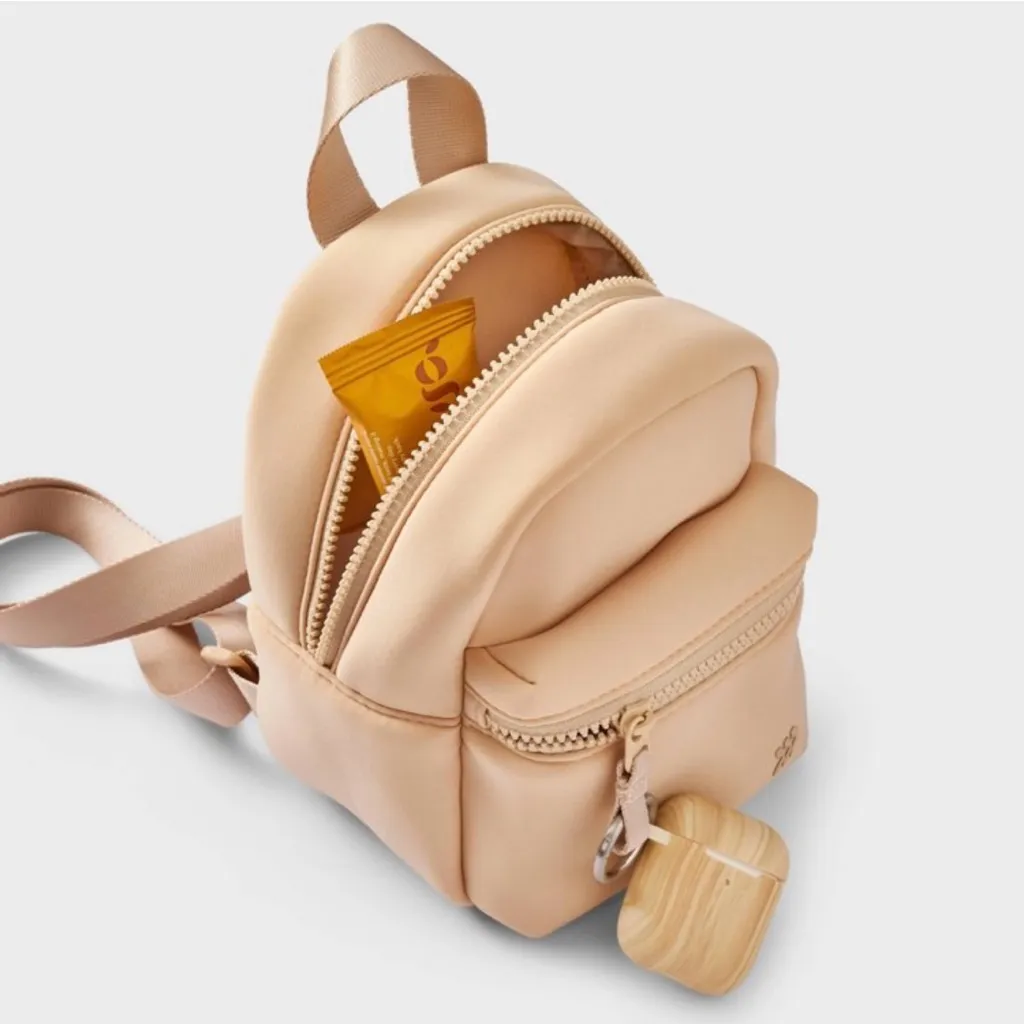 Stylish 8.5 Neoprene Mini Backpack in Cream - All In Motion - Image 6