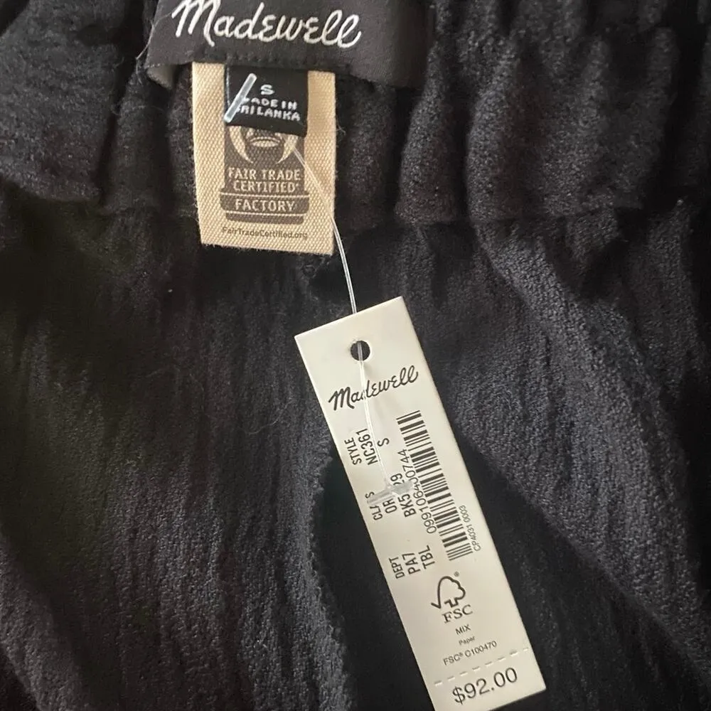 NEW Madewell High Rise Wide Leg Pull On Crinkly Pants w Pockets Style NC361 SZ S - Image 7