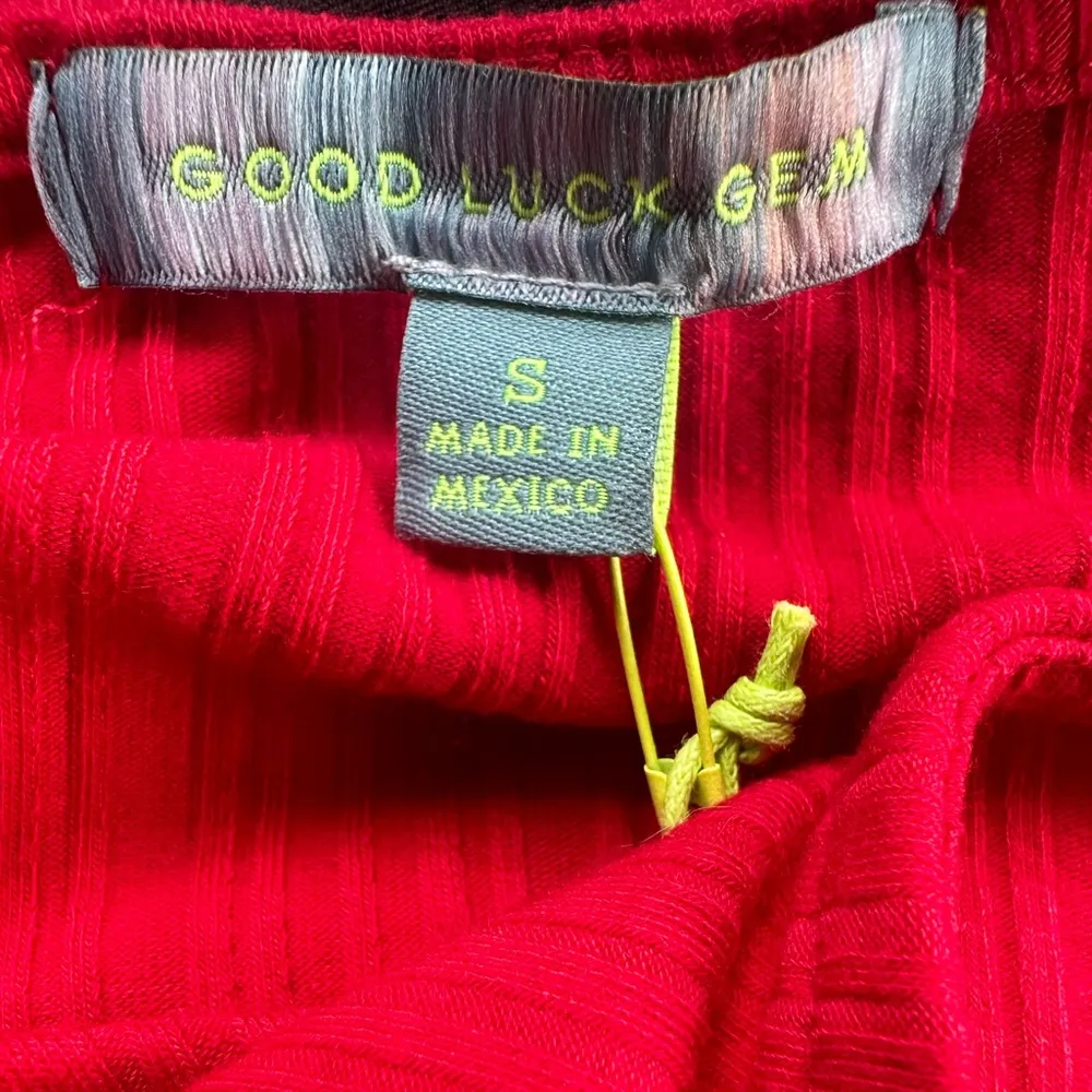 Good Luck Gem Nordstrom Women’s Red Cutout Short Sleeve Mini Dress Size S - Image 4